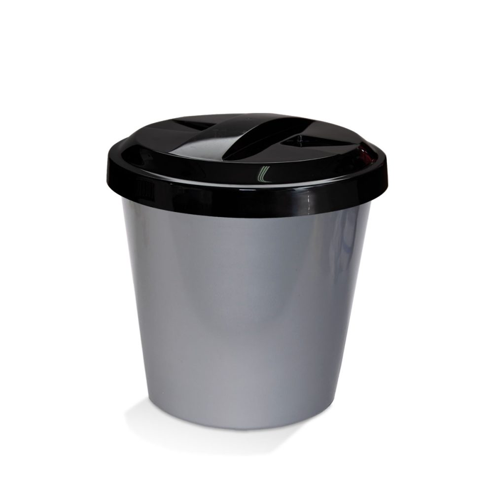 183-zgris RECIPIENTE CON TAPA PLANA X 12 LTS