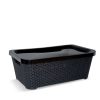 CESTO RATAN RECTANGULAR GRANDE BAJO CON TAPA