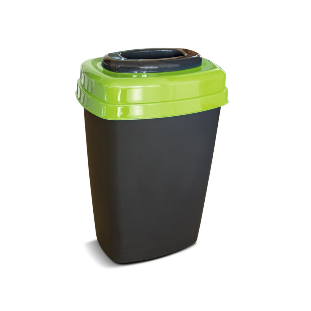 2129-verde RECIPIENTE 50 LTS. TAPA EMBUDO RECTANGULAR