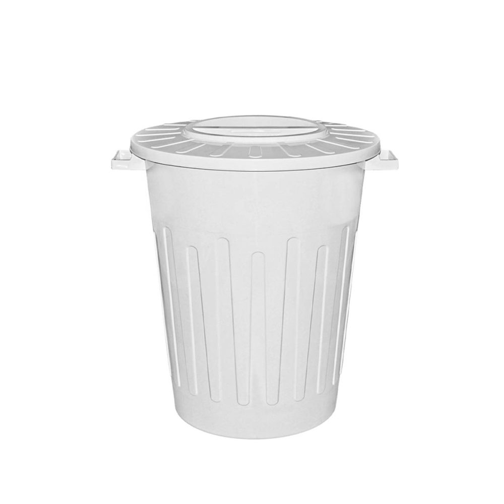 2244-blanco RECIPIENTE REDONDO TAPA PLANA X 100 LTS