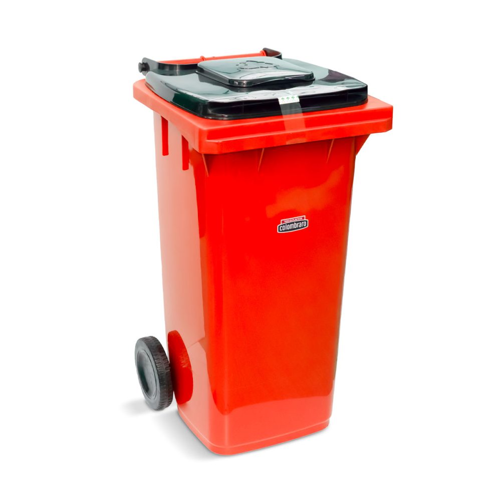 2255-Roj RECIPIENTE PORTABLE CON TAPA DOBLE X 120 LTS