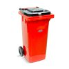 2255-Roj RECIPIENTE PORTABLE CON TAPA DOBLE X 120 LTS