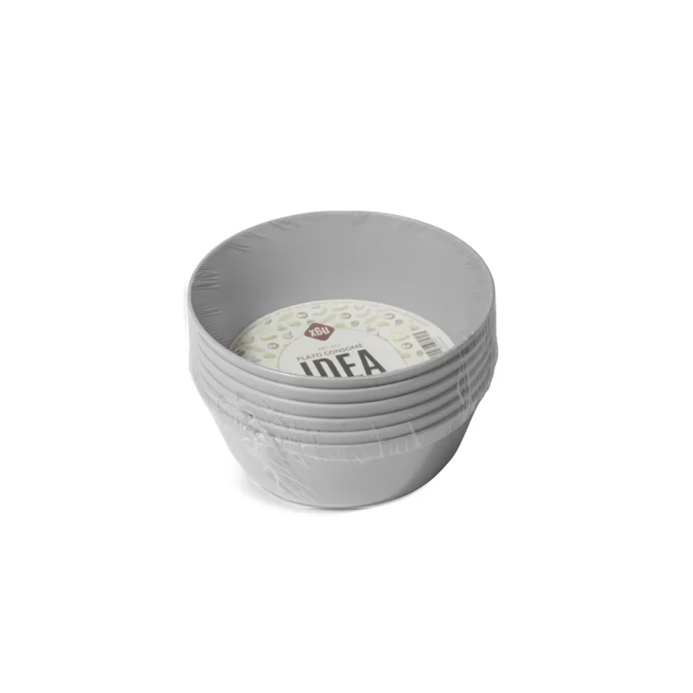 413-gris PLATO CONSOMÉ IDEA X6