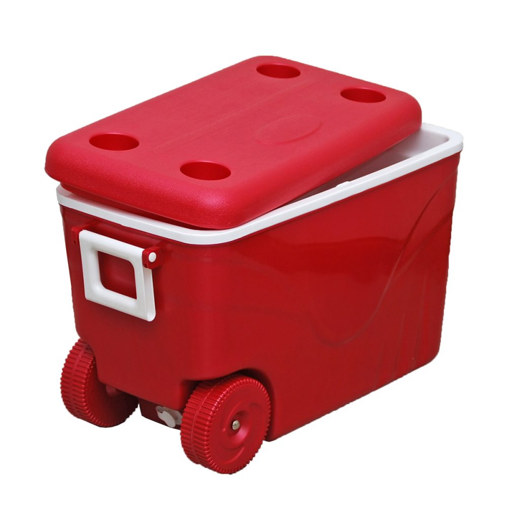 4246-rojo FRIO COL X 52 LTS CON RUEDAS