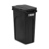 7560-negro RECIPIENTE SLIM CON MANIJAS 87 LTS RUDO TAPA REBATIBLE