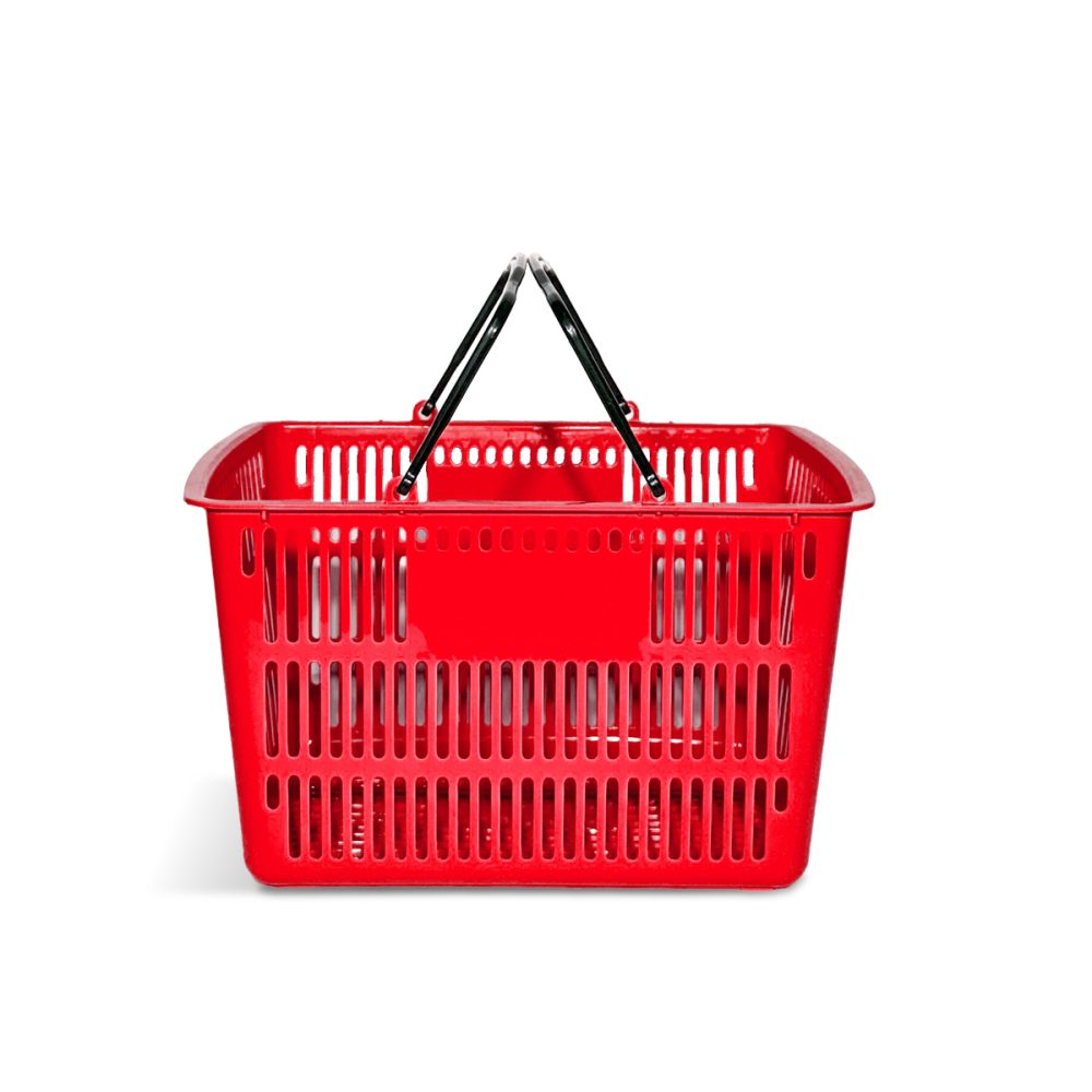 8331-canasto basket mediano rojo CANASTO SHOPPING BASKET MEDIANO