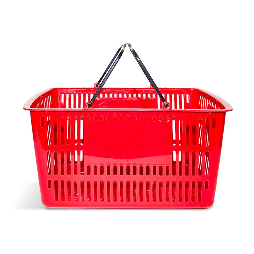 8332-canasto basket grande rojo CANASTO SHOPPING BASKET GRANDE