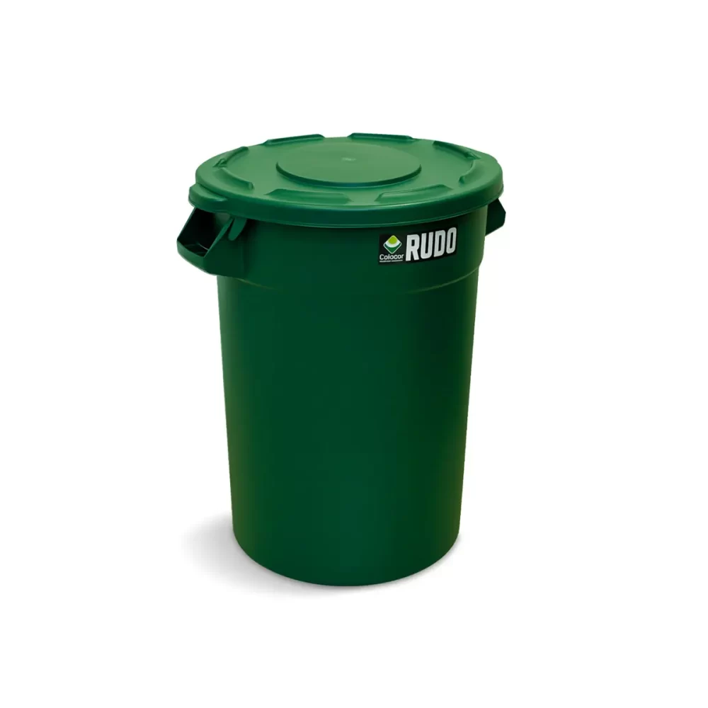 8340-web-verde RECIPIENTE REDONDO RUDO 50 LTS CON TAPA