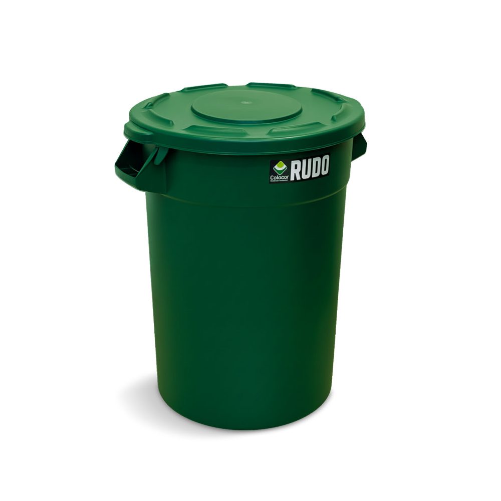 8346-web-verde RECIPIENTE REDONDO RUDO 100 LTS CON TAPA
