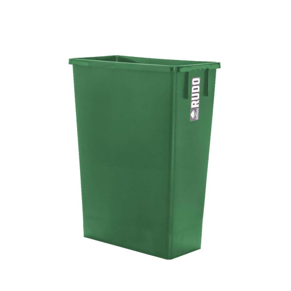 8351_verde RECIPIENTE SLIM CON MANIJAS 75 LTS RUDO SIN TAPA