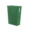 8351_verde RECIPIENTE SLIM CON MANIJAS 75 LTS RUDO SIN TAPA