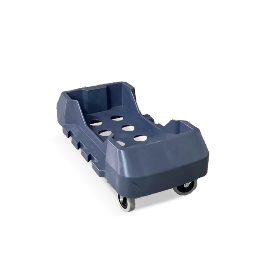 8354-gris CARRO RECTANGULAR CON RUEDAS RUDO