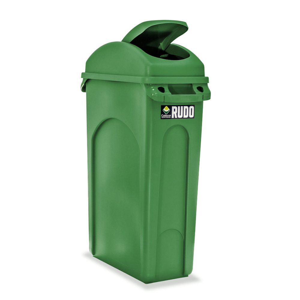 8355_verde_perfil__tapavaiven RECIPIENTE SLIM CON MANIJAS 87 LTS RUDO CON TAPA VAIVÉN