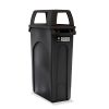 8356_negro_perfil__4bocas RECIPIENTE SLIM CON MANIJAS 87 LTS RUDO CON TAPA 4 BOCAS