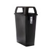 8358_negro_perfil_tapacalada-01 RECIPIENTE SLIM CON MANIJAS 75 LTS RUDO CON TAPA 4 BOCAS