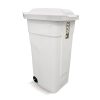 8370-blanco RECIPIENTE RUDO 90 LTS CON RUEDAS