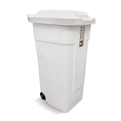 8370-blanco RECIPIENTE RUDO 90 LTS CON RUEDAS