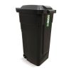 8370-negro RECIPIENTE RUDO 90 LTS CON RUEDAS