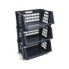 9367-negro-apilado CONTENEDOR APILABLE CALADO NAPOLES X 3