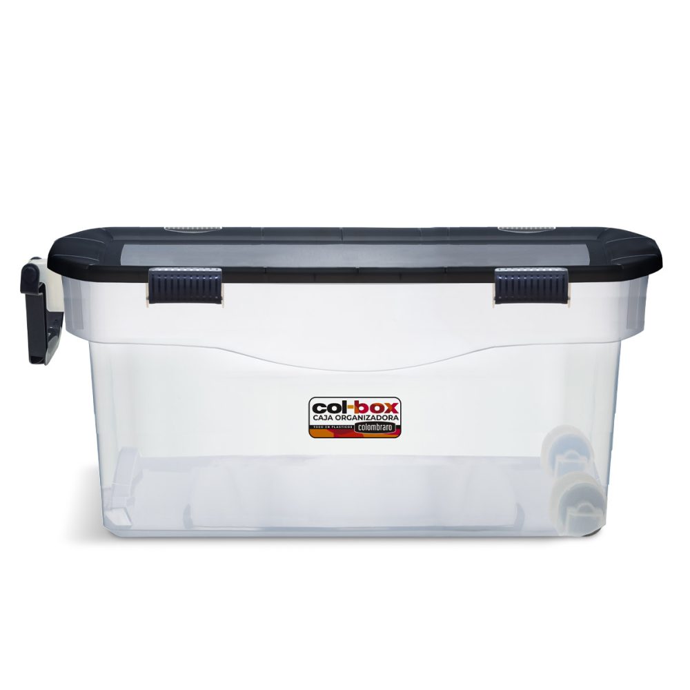 9420-negro MEGACOL BOX CON RUEDAS Y MANIJA X 90 LTS