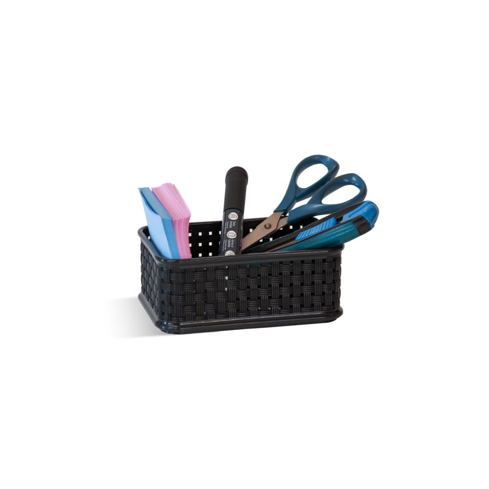 972-znegro CESTO RATAN RECTANGULAR MINI BAJO